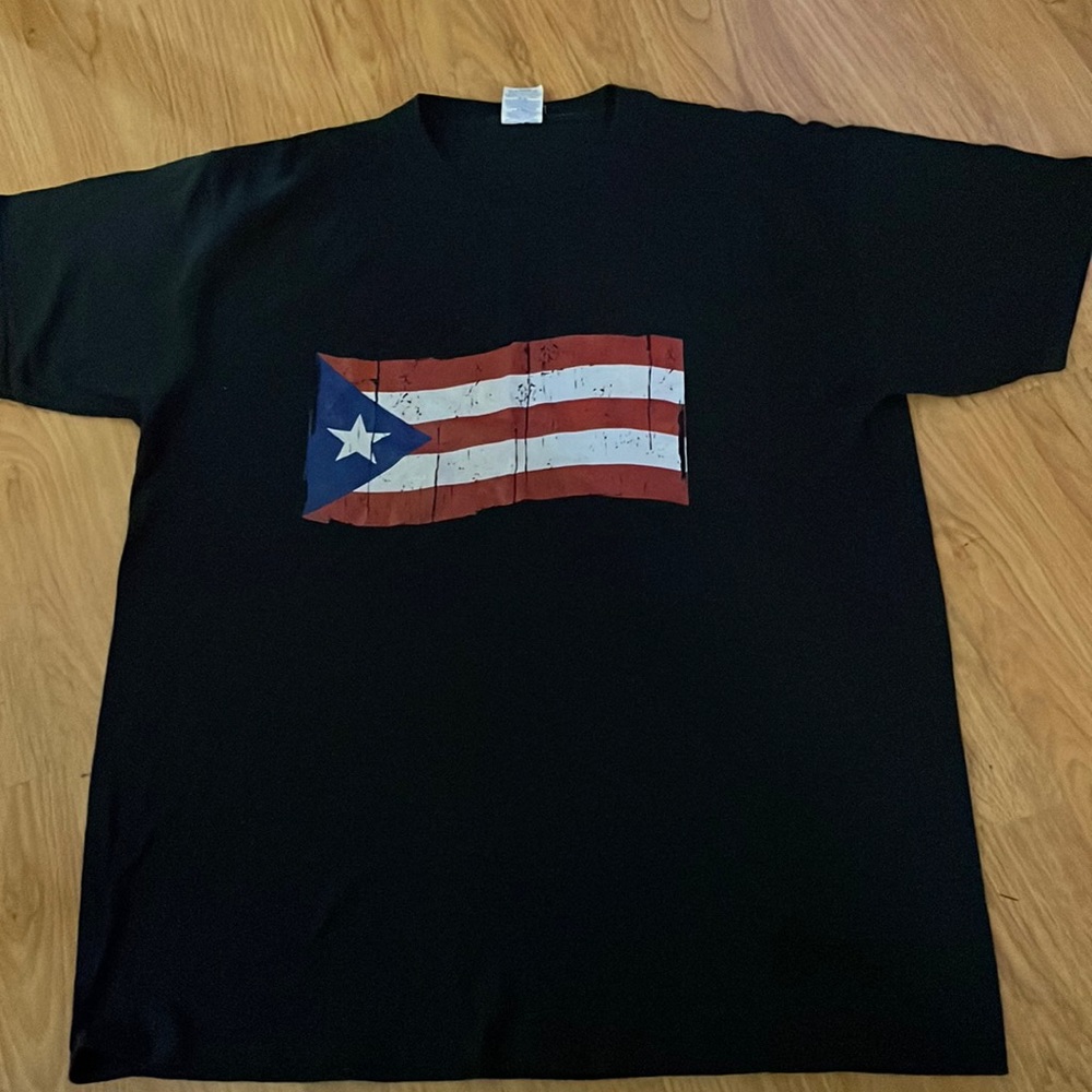 Jerzees Large Puerto Rico Flag T-Shirt Unisex - L